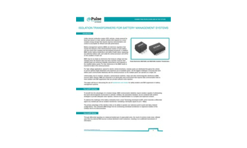 Isolatietransformatoren voor batterijbeheersystemen