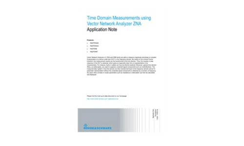 Tijddomeinmetingen met behulp van vectornetwerkanalysator ZNA